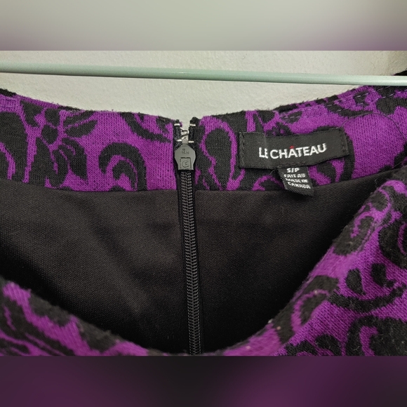 AVAILABLE IN BUNDLE! / Le Château, purple and black chic dress, size small. - Picture 9 of 12